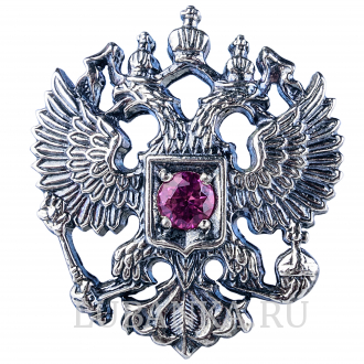 Значок Герб России серебро